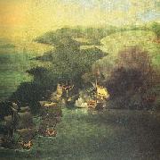 Samuel Scott Admiral Vernon capture of Porto Bello in 1739. oil on canvas